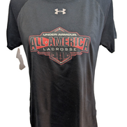 T-shirt Under Armour All America Lacrosse Femme Noir Taille S Vintage