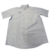 Chemise L.L. Bean bleu clair uni 1 poche manches courtes taille XL brodée homme