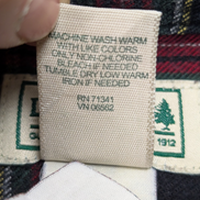 🌲 Chemise L.L. Bean XL-Tall Flanelle Tartan Coton |293S