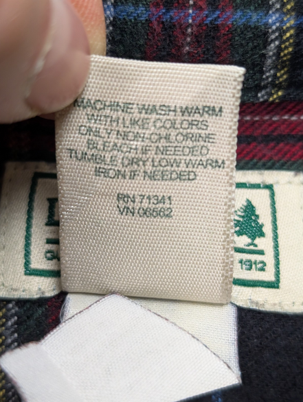 🌲 Chemise L.L. Bean XL-Tall Flanelle Tartan Coton |293S