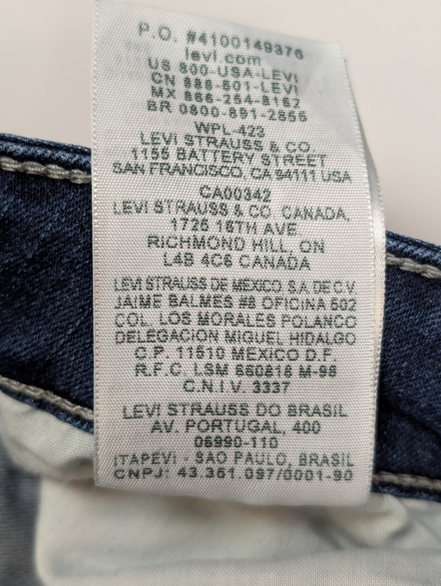 Jean Levi's 535 Femme Bleu Super Skinny Legging Ultra Stretch Confort