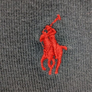 Pull Polo Ralph Lauren Bleu Marine Logo Rouge - 100% Coton Pima - Taille L