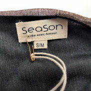 Robe SAESON S/M Longue Brillante Voile Manches Longues Neuve Étiquette