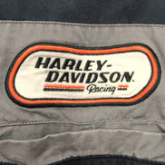 Chemise Harley Davidson L Noire Blanche Brodée Moto Motard manches longues
