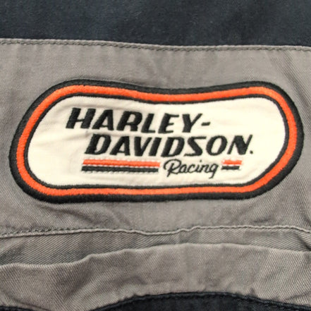 Chemise Harley Davidson L Noire Blanche Brodée Moto Motard manches longues
