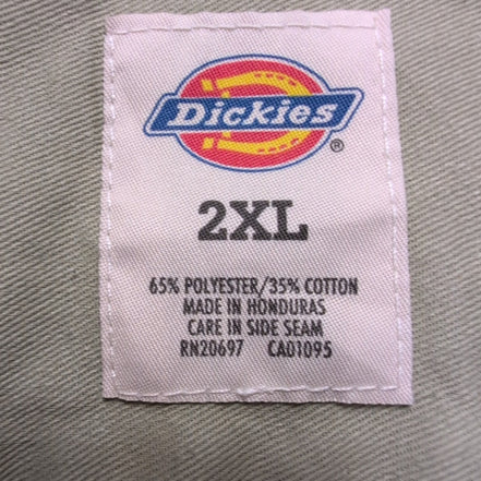 Chemise Dickies 2XL Beige Workwear Made in Honduras Poche Stylo Logo JAY DEE