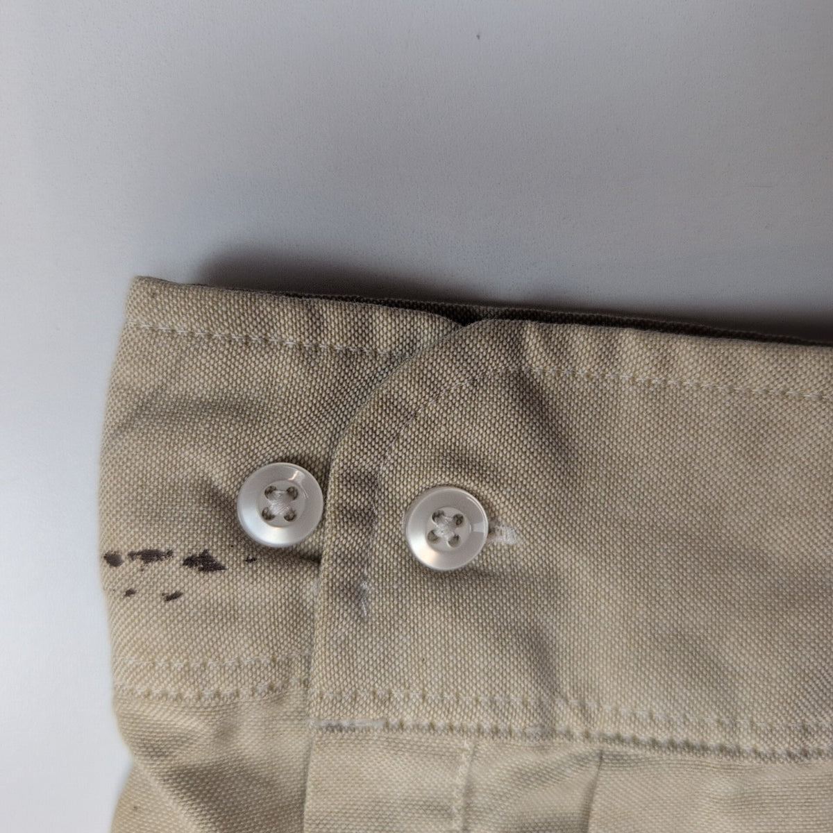 Chemise Dickies XL XXL Beige Oxford 65% Coton Poche Logo Manches Longues