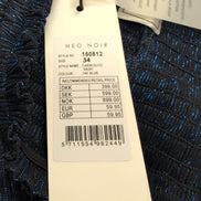 Mini Jupe Neo Noir Femme T34 Bleu Brillante Stretch Neuve Étiquette