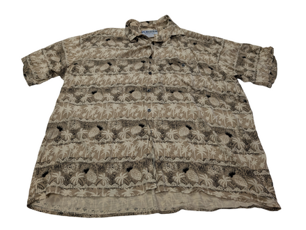 Chemise hawaïenne Un Tied palmiers pyramides ananas taille XL