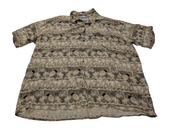 Chemise hawaïenne Un Tied palmiers pyramides ananas taille XL