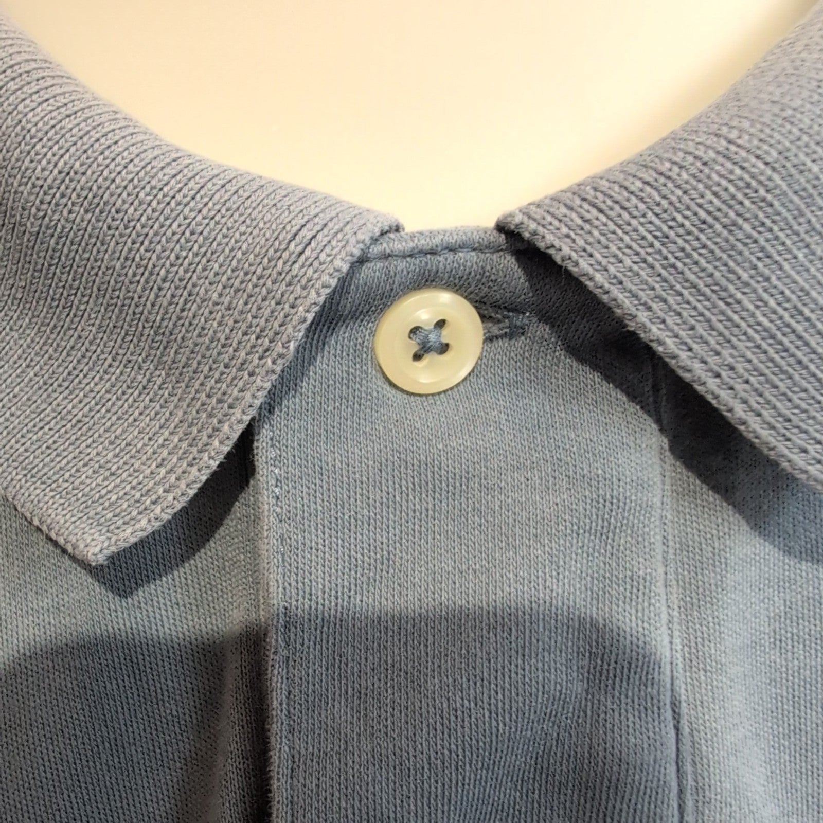 Polo Ralph Lauren Homme L Bleu Gris Chiné Logo Rouge Polo Manches Courtes