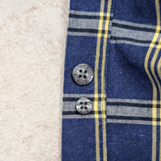 Chemise shirt Chaps Ralph Lauren L carreaux bleu jaune coton button down