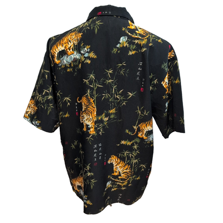 Chemise Hawaïenne Manches Courtes No Boundaries Tigre Noir M Japon