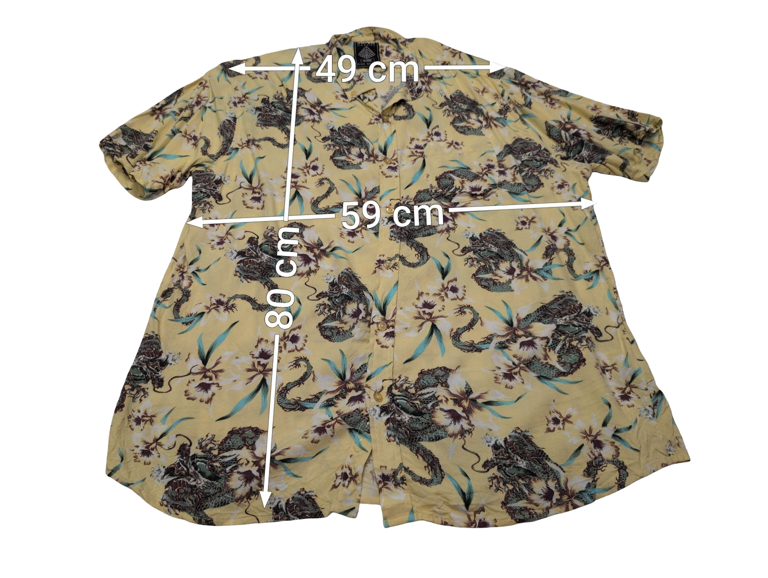 Chemise hawaïenne Super Massive dragon manches courtes taille XL