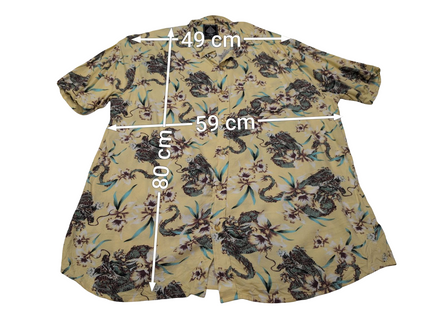 Chemise hawaïenne Super Massive dragon manches courtes taille XL