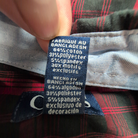 Chemise CHAPS rouge et noire à carreaux taille S (xl 18-20) #75e