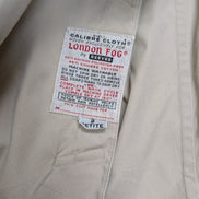 Trench-Coat Long London Fog Femme M Beige Crème Classique Imperméable