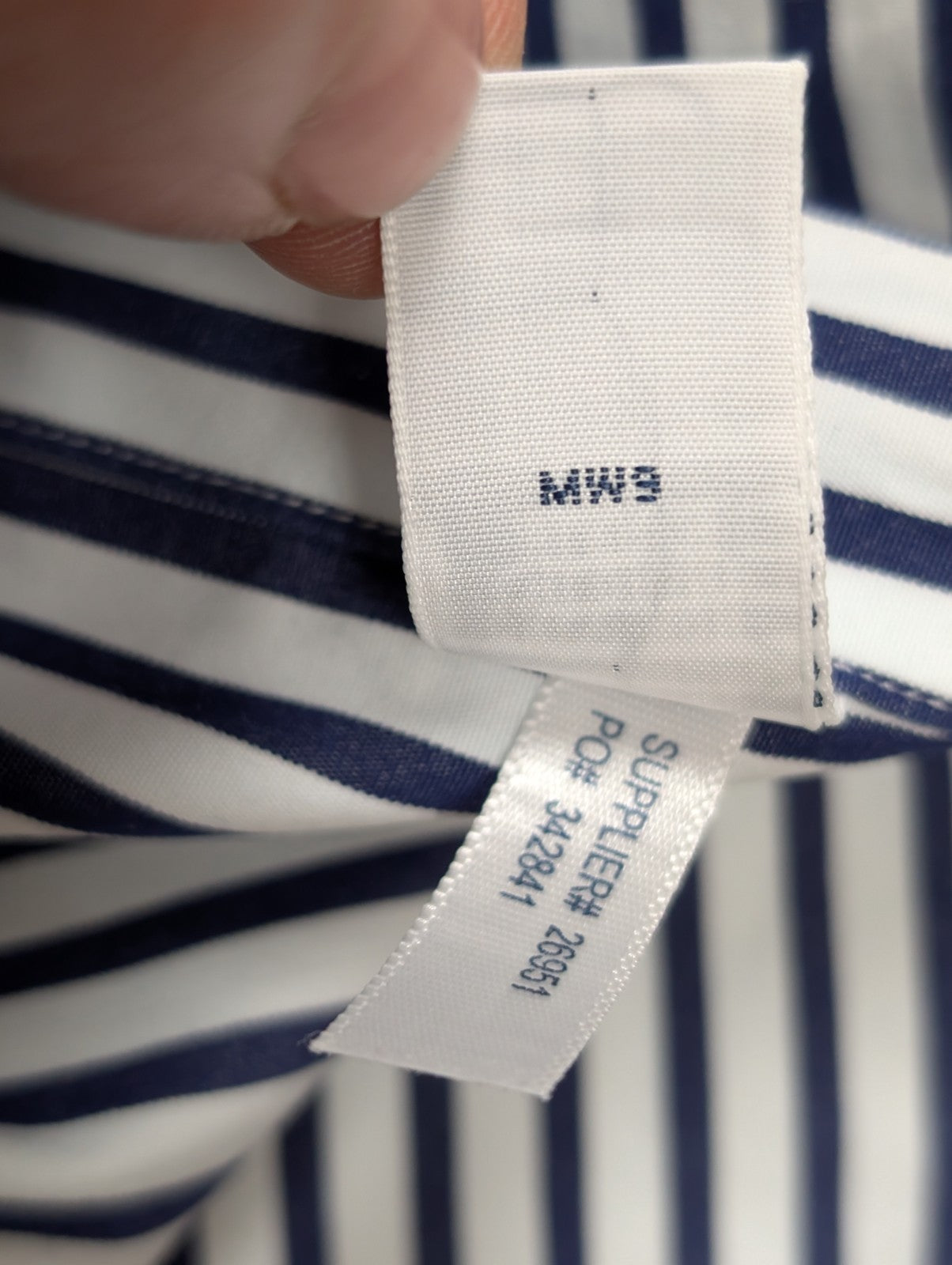 Chemise Ralph Lauren Custom Fit Taille XXL Bleu Marine Rayures Manches Longues