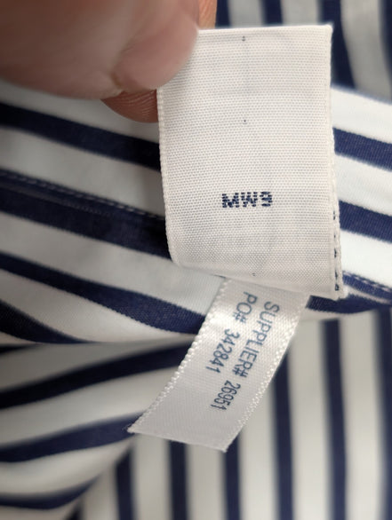 Chemise Ralph Lauren Custom Fit Taille XXL Bleu Marine Rayures Manches Longues