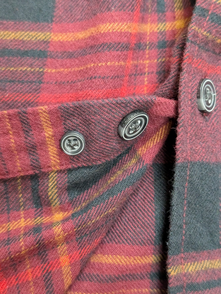 EDDIE BAUER Flanelle Rouge Noir M TBE Classique 100% Coton | 326S