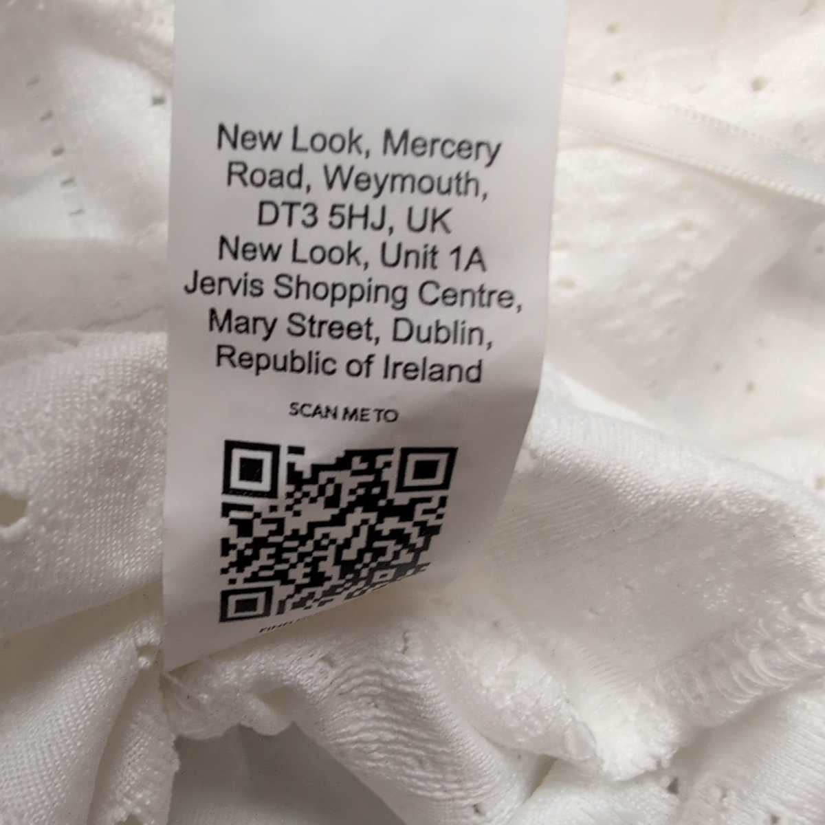 Haut Femme New Look Taille 42 Blanc Dentelle Broderie Manches Bouffantes Neuf