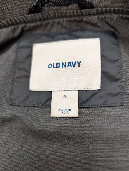 Blouson Bomber Jacket Noir M Veste Aviateur Homme Varsity Old Navy