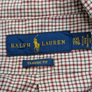 Chemise Ralph Lauren XXL Flanelle Carreaux Rouge Noir Shirt Button Down 3153