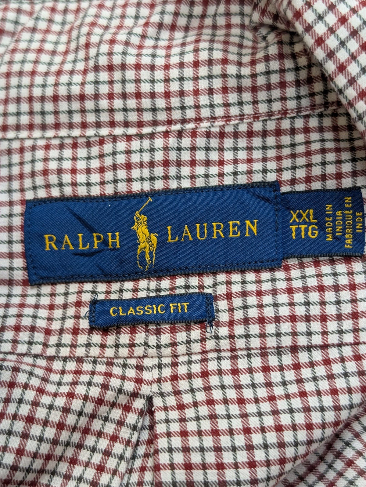 Chemise Ralph Lauren XXL Flanelle Carreaux Rouge Noir Shirt Button Down 3153