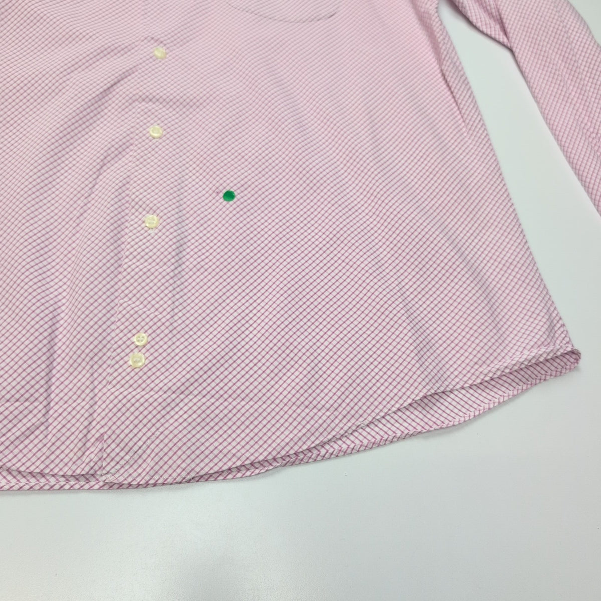 Chemise BURBERRY 100% Coton Rose Fuchsia L Logo Brodé Manches Longues