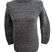 Pull Carhartt Col Rond Laine Épaisse Bleu Gris Vintage Femme Taille S