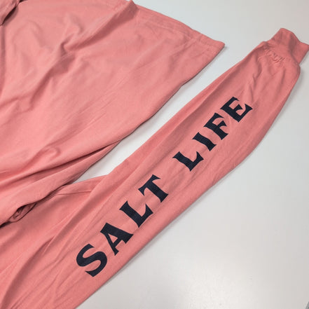T-shirt Salt Life Manches Longues Saumon Taille L Coton Surf Neuf avec étiquette