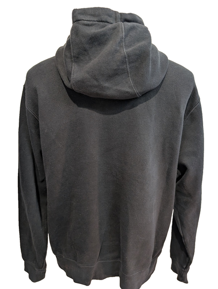 Sweat à Capuche Nike Noir - Logo Brodé Blanc - Coton Épais Premium - Taille L