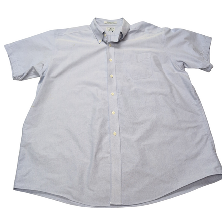 Chemise L.L. Bean bleue unie manches courtes taille XL / XXL Homme