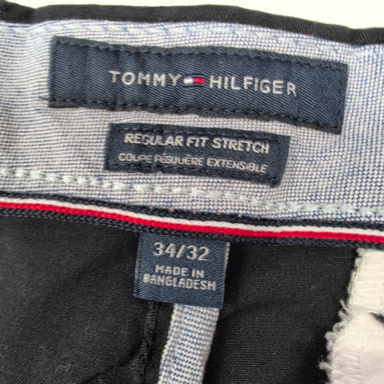 Pantalon chino Tommy Hilfiger stretch noir taille W34xL32 FR44 #49ct