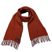 Écharpe Polo Ralph Lauren Réversible Laine d'agneau Bordeaux Orange Made Italy