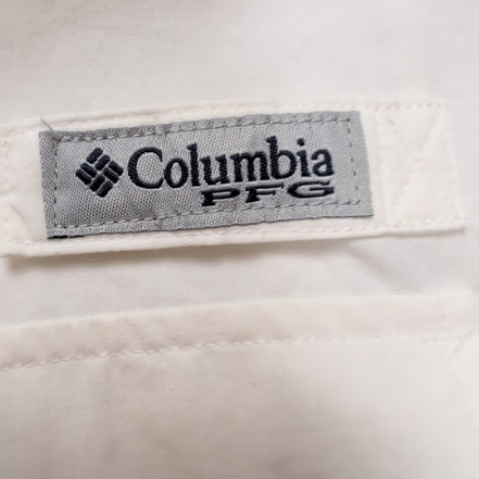 Chemise COLUMBIA PFG Homme XL/XXL Blanche Technique Manches Longues Poches