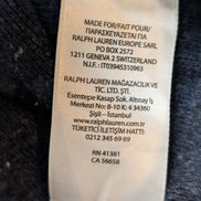 Pull Polo Ralph Lauren Marine Moucheté - Style Sweat-Shirt - Taille M - NEUF
