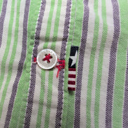 Chemise US POLO ASSN à Rayures Vertes avec Poches Manches Longues - Taille L Enf