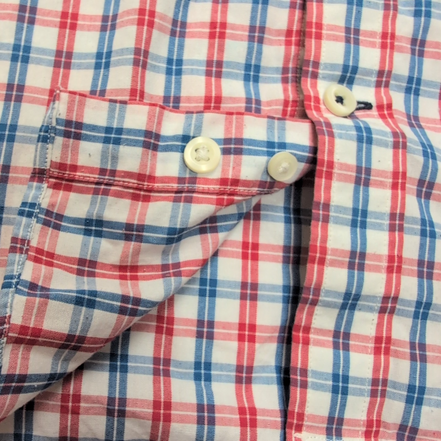 Chemise Nautica Classic Fit S bleu blanc rouge à carreaux manches courtes