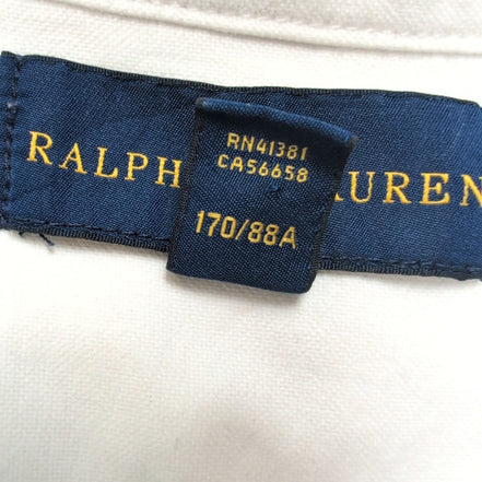 Chemise Ralph Lauren Enfant XL 18-20 Blanche Logo Blanc Button Down Shirt