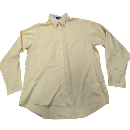 Chemise CHAPS jaune taille XXL uni manches longues homme