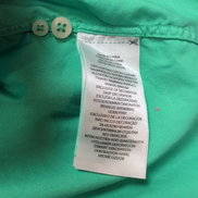 Chemise Ralph Lauren Homme M Vert Pomme Logo Violet Manches Courtes