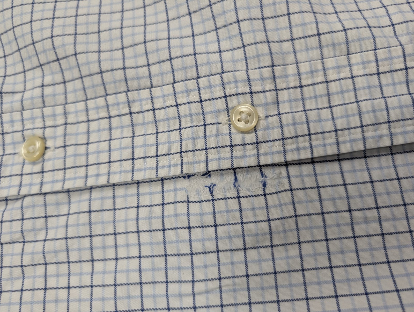 Chemise Ralph Lauren blanche à carreaux taille L/XL #2441
