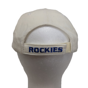 Casquette PUMA Colorado Rockies Vintage Blanche Logo Brodé Argent Bleu