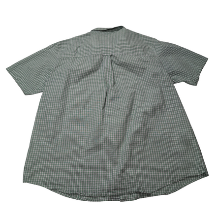 Chemise CHAPS verte à carreaux manches courtes taille XL #3e