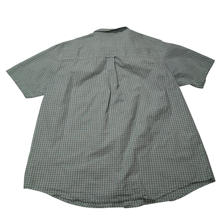 Chemise CHAPS verte à carreaux manches courtes taille XL #3e