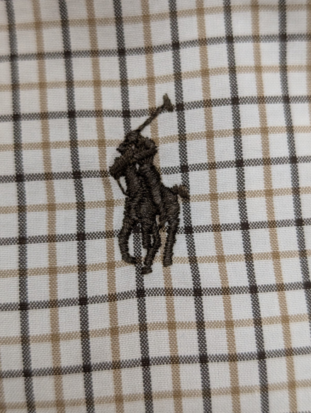 Ralph Lauren Chemise L Carreaux Marron Beige Noir