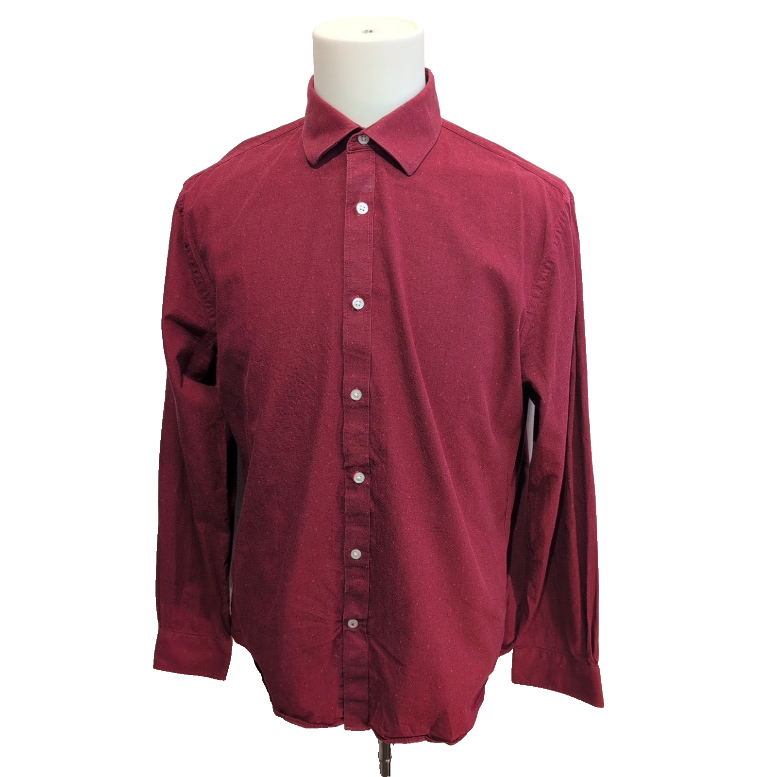 Chemise Tommy Hilfiger Rouge à Motifs Manches Longues Slim Fit - Taille L