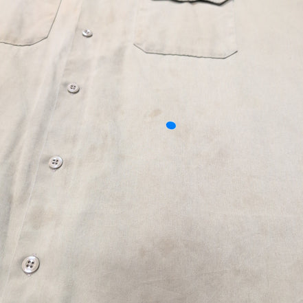 Chemise Dickies 3XL Made in Honduras Beige Workwear Manches Courtes