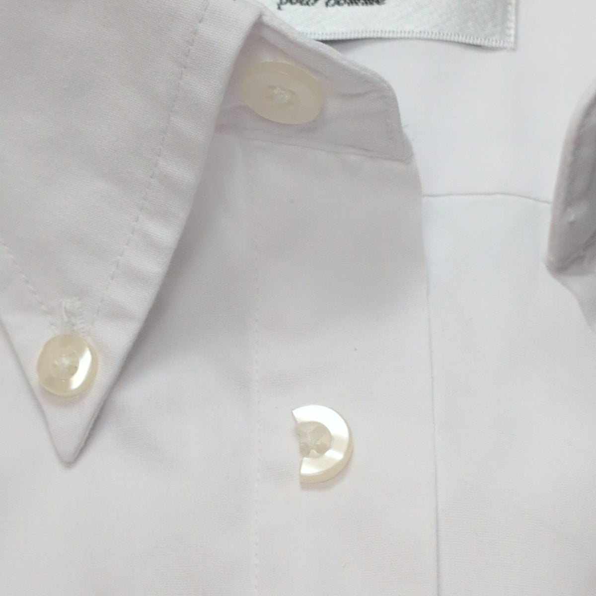 Chemise YVES SAINT LAURENT Blanc Uni Taille 39 M/L Logo Brodé Manches Longues